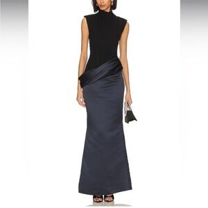 Nafsika Skourti The Trophy Gown in Black and Navy